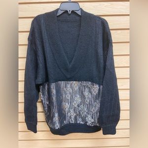 GORGEOUS METALLIC ELEGANT MEN SWEATER SIZE XL